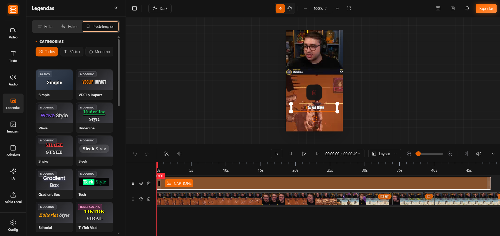 VDClip Editor interface