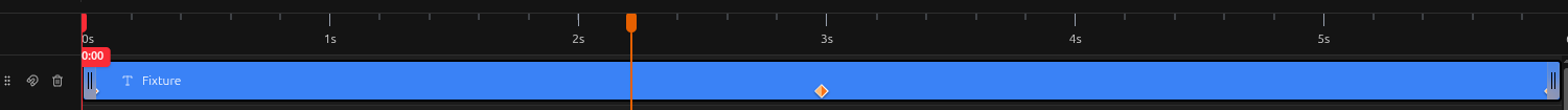 On-clip keyframe strip with diamond markers on the timeline